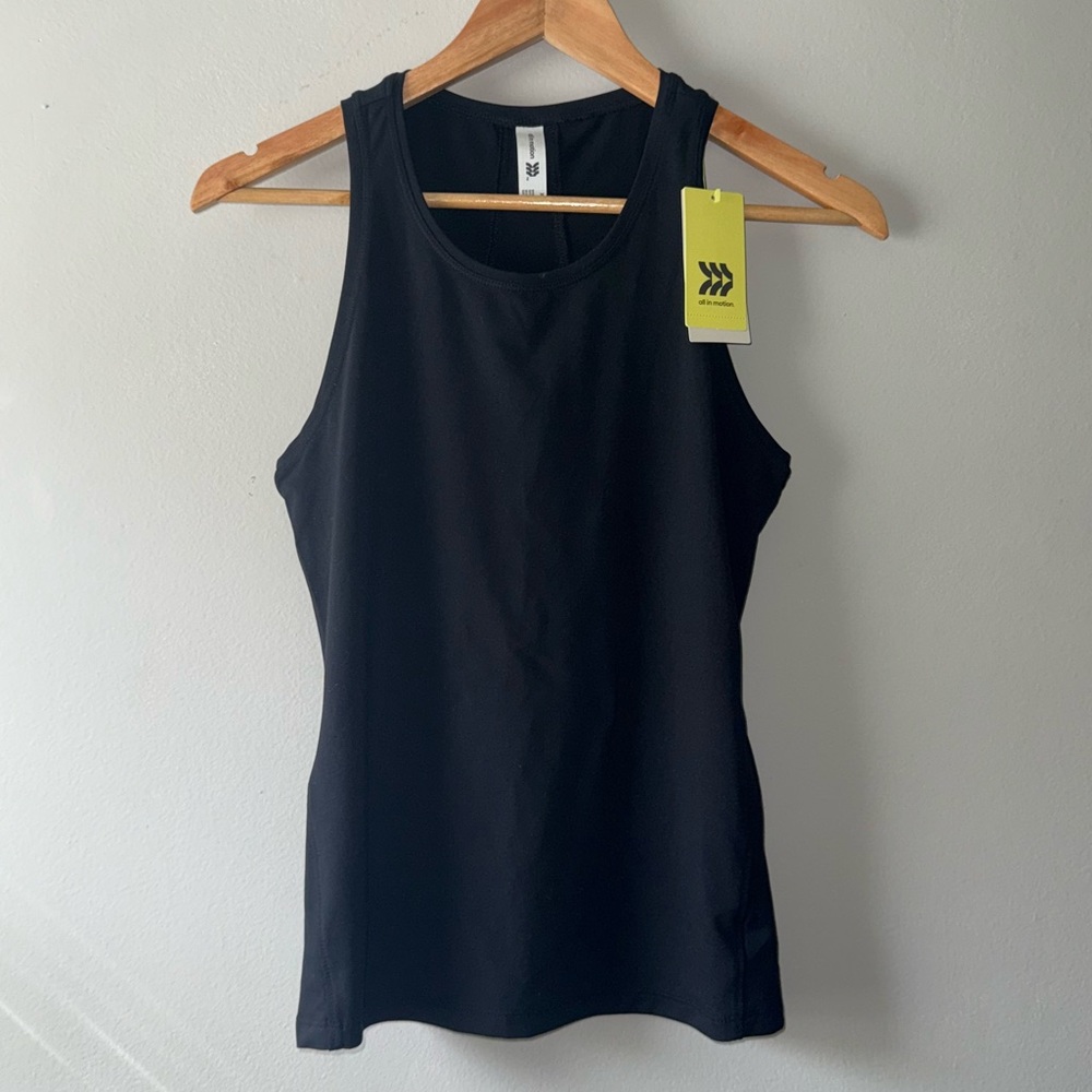 All in Motion Black Essential Racerback Athletic Tank Top XS NWT